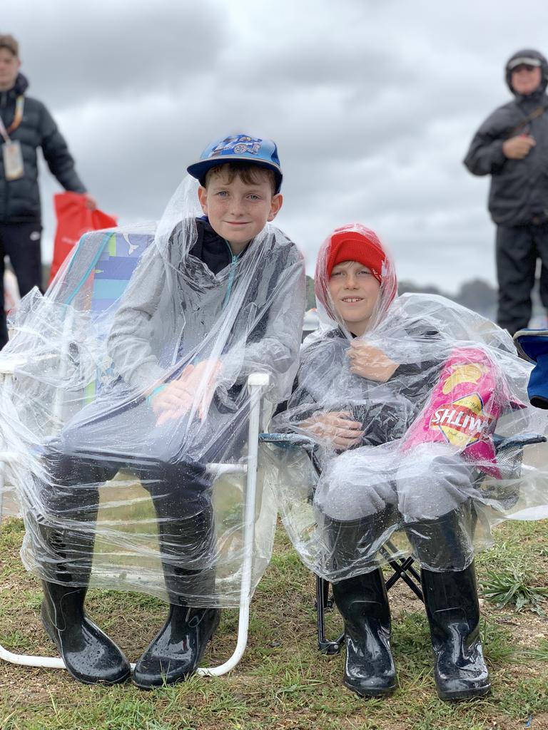 Young race fans Jack Garmon (10) and Adam Garmon (8) pictured the 2018 Supercheap Autp Bathurst 1000. Picture: Richard Dobson (shot on the iPhone XS Max)