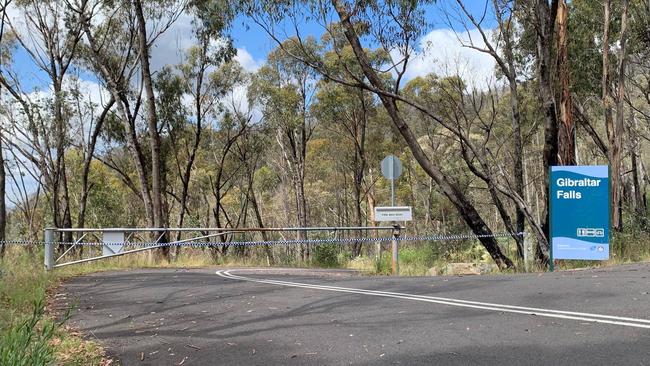 Police tape at Gibraltar Falls. Picture: Sam Turner