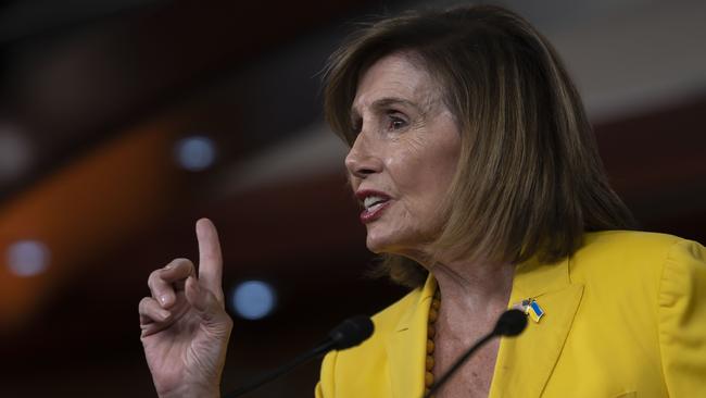 Nancy Pelosi at the US Capitol on Thursday. Picture: AFP