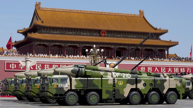 China is developing new missile technology to challenge US missile defence systems. Picture: Reuters