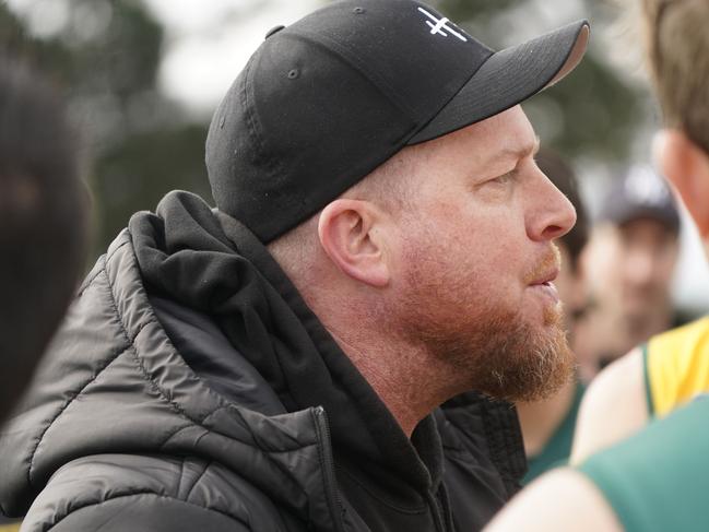 Southern league: Endeavour Hills v Frankston Dolphins at Carrum Downs Reserve. Endeavour Hills coach. Picture: Valeriu Campan