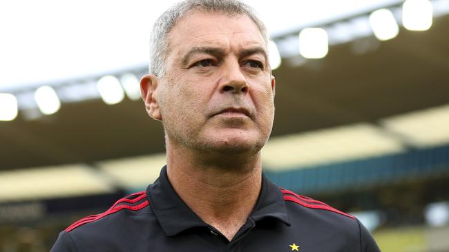 WELLINGTON, NEW ZEALAND - DECEMBER 23: Coach Marko Rudan of the Wanderers looks on during the A-League Men round nine match between Wellington Phoenix and Western Sydney Wanderers at Sky Stadium, on December 23, 2023, in Wellington, New Zealand. (Photo by Hagen Hopkins/Getty Images)