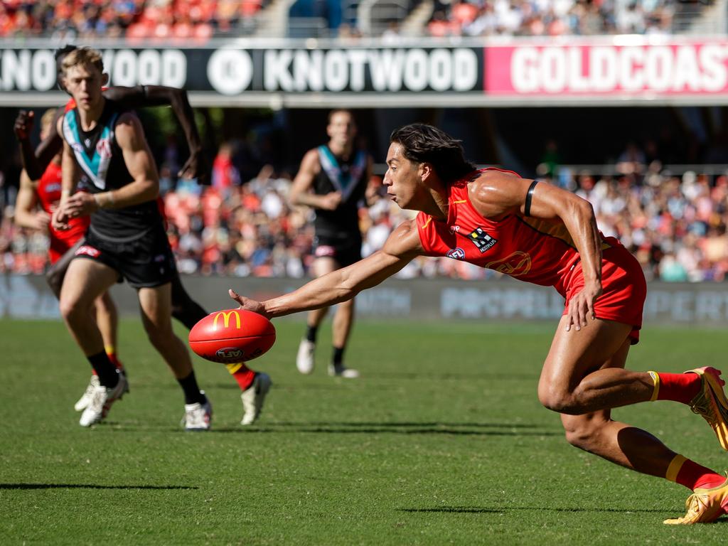 Alex Davies played one of the best games of his careers. Picture: Russell Freeman/AFL Photos via Getty Images.