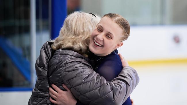 Alisha Boge is all smiles at the Crystal Challenge.