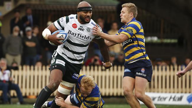 Action from last season’s grand final between Warringah and Sydney University at North Sydney Oval. This year’s decider will be held at Bankwest Stadium but North Sydney Oval will host both grand final qualifiers on the same day.