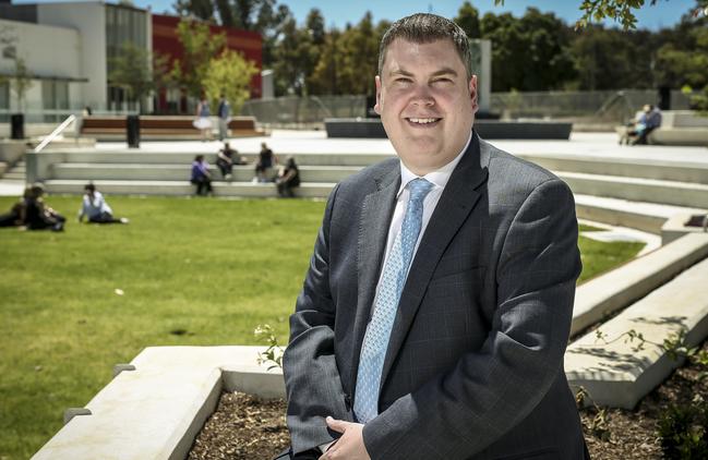 Playford Council Mayor Glenn Docherty at the Playford Plaza redevelopment