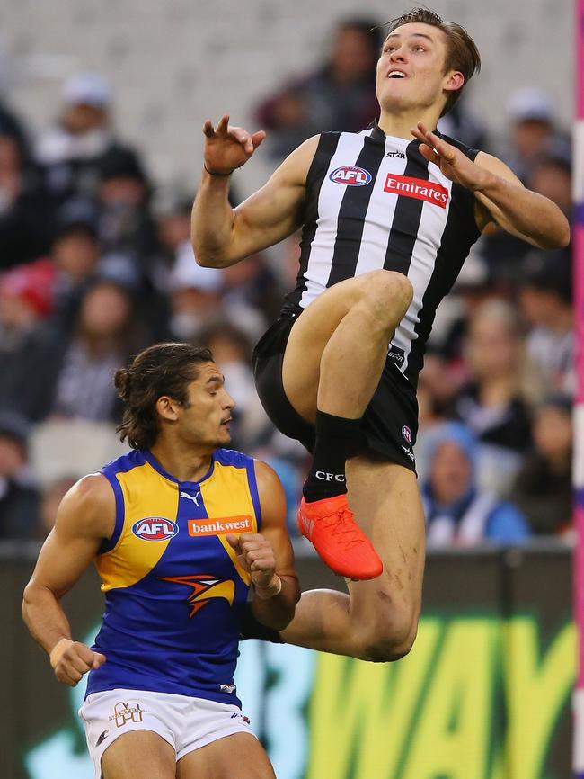 Darcy Moore was a standout for the Pies on Saturday. Picture: Getty Images.