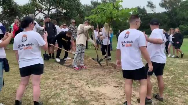 Balin Stewart tree planting ceremony at Point Cartwright Reserve