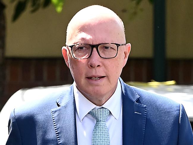 BRISBANE, AUSTRALIA - NewsWire Photos FEBRUARY 24, 2025: The Leader of the Opposition Peter Dutton is at the Medical centre in Annerley. Picture: NewsWire / John Gass