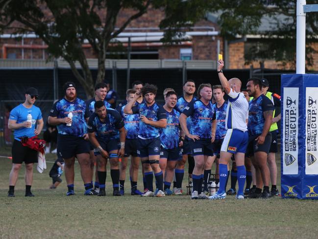 Helensvale players pictured during the 2021 Gold Coast District Rugby Union (GCDRU) Grand Final. Picture: Mike Batterham