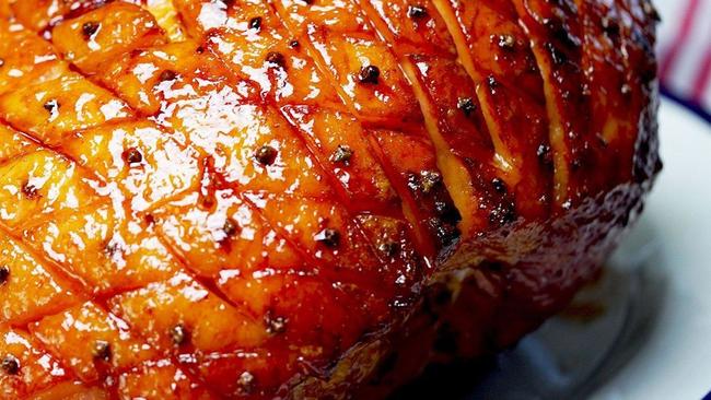 Maple-honey-mustard-glazed-ham-recipe-close-up