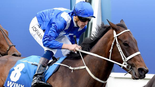 Nine punters were quick to snap up the $4 after Winx won last year’s Cox Plate. Picture: Nicole Garmston