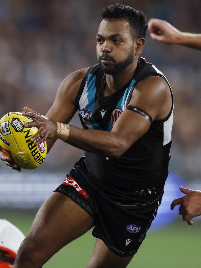 Rioli on the move against Essendon last season.