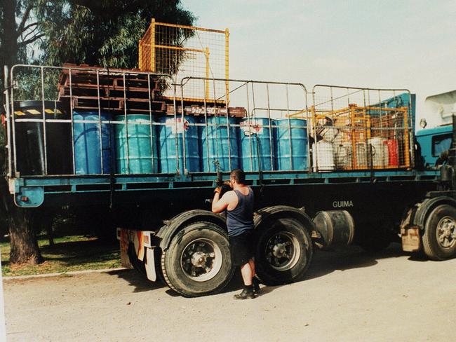 The chemicals seized by police during a raid on drug boss John Higgs. 