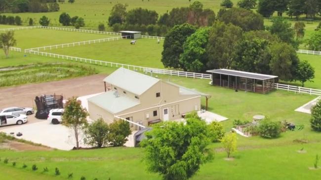 A birdseye view of Pete Evans farm.