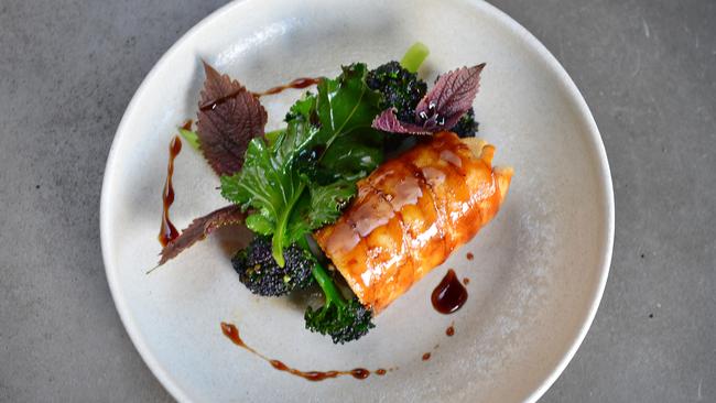 The swordfish with purple broccoli is the must eat dish of Pretty Little. Picture: Nicki Connolly