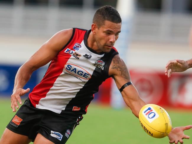 Southern Districts’ star Will Farrer is loving his time at Katherine South and is ready to fire once again in the 2020-21 NTFL season. Picture: GLENN CAMPBELL