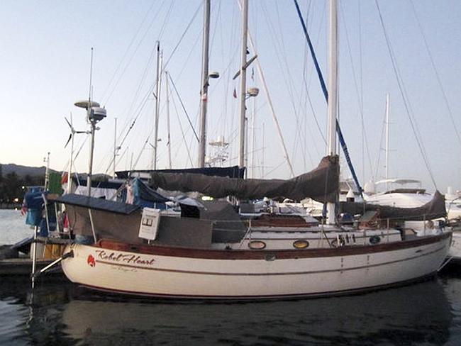 The Kaufmans’ sailboat, the Rebel Heart, before getting into trouble. 