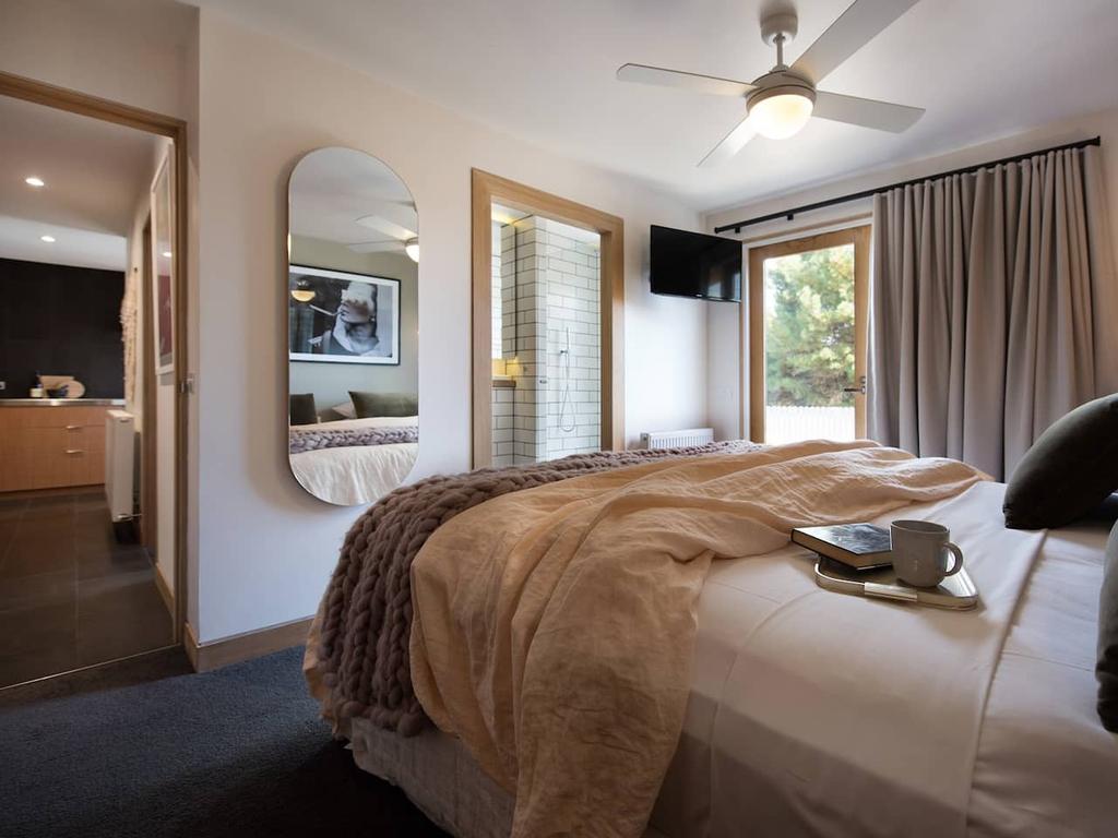 The main bedroom — one of four stunning bedrooms at the Daylesford property.