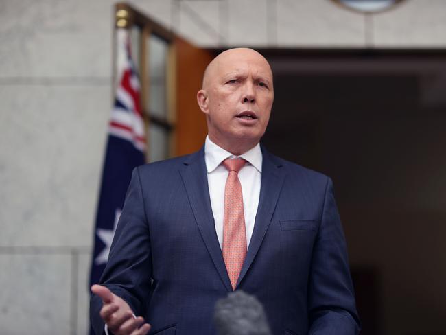 Defence Minister Peter Dutton says it is hard to take China at ‘face value’ regarding its plans in the Pacific. Picture: NCA NewsWire / Gary Ramage