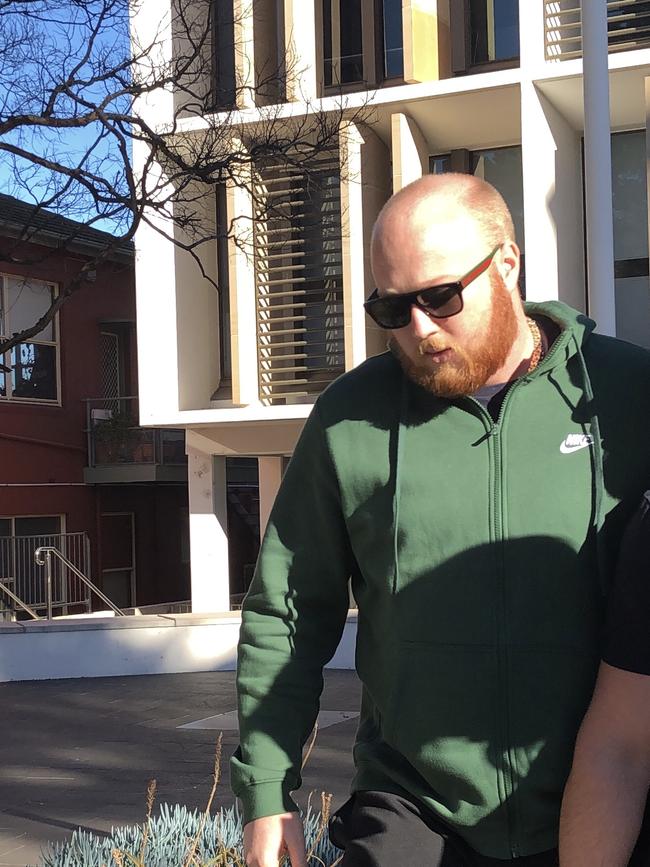 Daniel Westman leaving Wollongong Court on Monday.