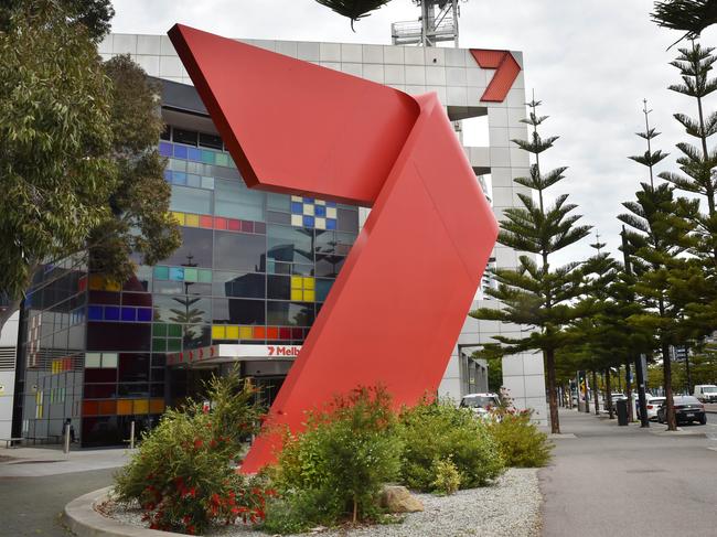 MELBOURNE, AUSTRALIA - NewsWire Photos OCTOBER 18TH, 2021: Exterior of Channel Seven, Docklands, Melbourne. Seven West Kerry Stokes-backed media firm Seven West is taking global convenience chain 7-Eleven to court to try to prevent the company from using 'SEVEN' branding. Picture : NCA NewsWire / Nicki Connolly