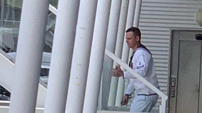 Leading Seaman Jeremy O'Byrne has been found guilty of an act of indecency without consent against a subordinate. Picture: Julia Kanapathippillai