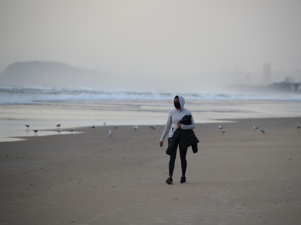 An eerily quiet Surfers Paradise. Picture Glenn Hampson