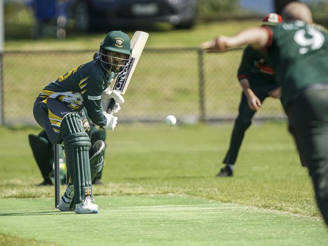 Kiefer Peries batting for Clyde. Picture: Valeriu Campan