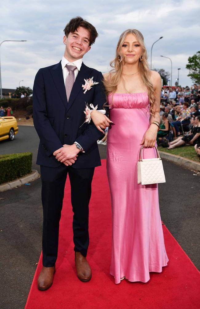 Cameron Riding and Amy-Leigh Puzey at Highfields State Secondary College. Picture: Patrick Woods.