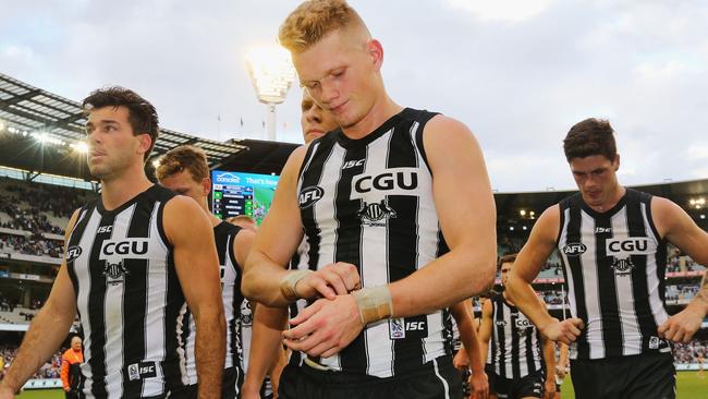 The struggles of an inconsistent Collingwood. Picture: Getty