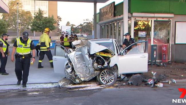 At the scene of the crash at Elizabeth. Picture: 7NewsAdelaide