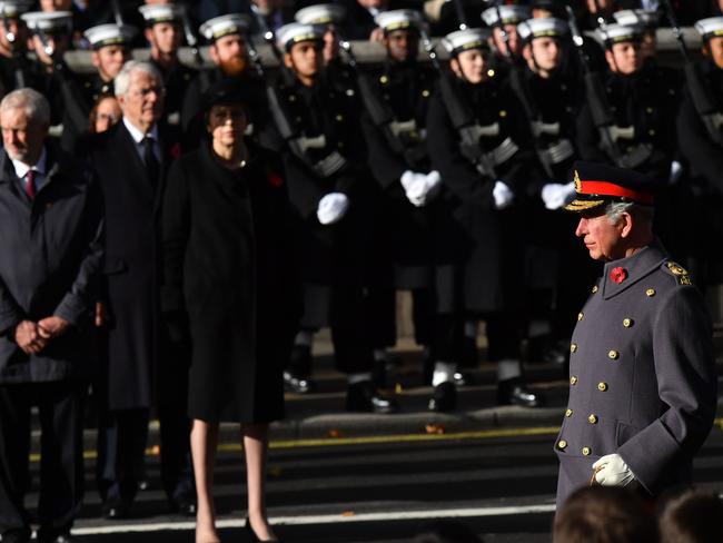 Prince Charles at the service. Picture: AFP