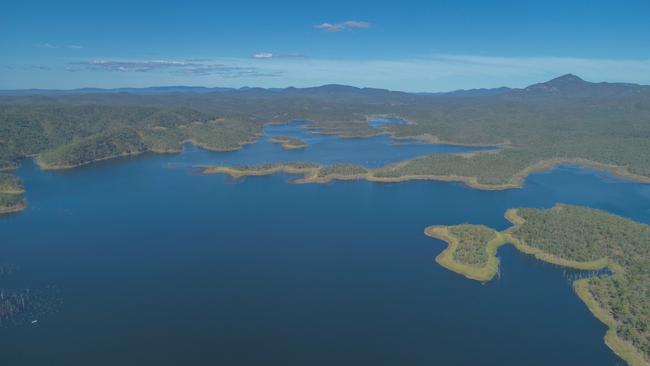 Lake Awoonga from the air captured by Agnes Water filmmaker Stuart McKay with his DJI Phantom 4 pro drone. Picture StixPix Productions