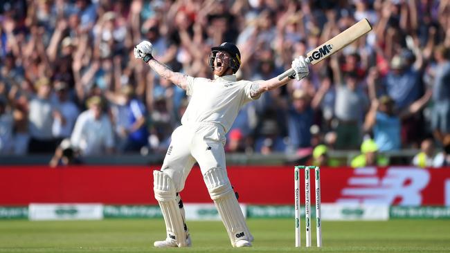 Ben Stokes celebrates hitting the winning runs at Headingley in 2019 Picture: Getty Images