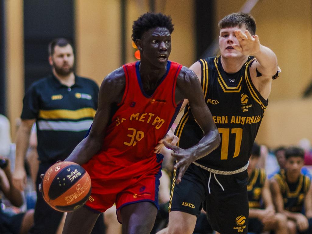 South Australia's Deng Manyang is expected to line up for the Trinity College side at the Basketball Australia Schools Championships. Picture: Taylor Earnshaw