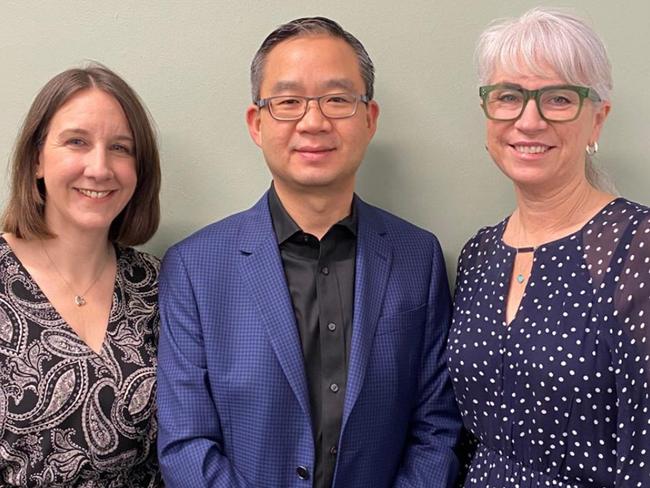 Dr Celine Gallagher, Professor Dennis Lau and Marie-Claire Seeley. Picture: Supplied