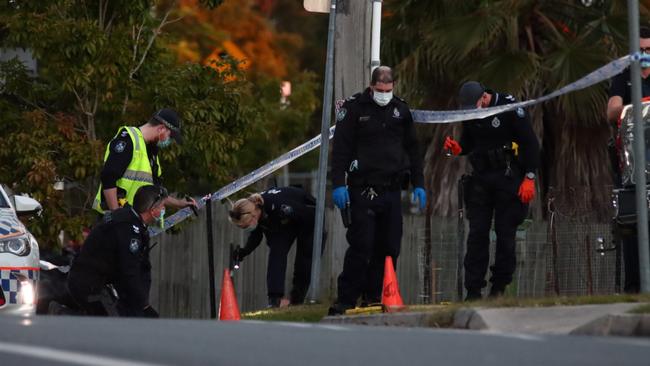 Police have closed a road in Ipswich after a serious wounding incident. Picture: David Clark