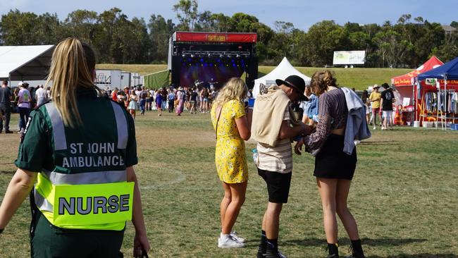 A St John NSW nurse at a music festival.