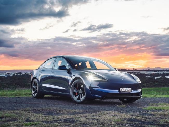 The 2024 Tesla Model 3 Performance. Picture: Thomas Wielecki