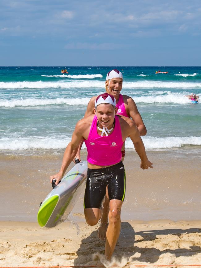 Northcliffe competitors in action at the Queensland surf life saving championships. Picture: Harvpix