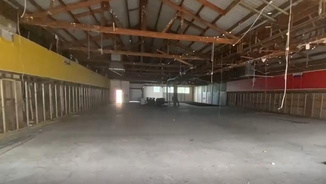 The Reject Shop in Mary Street several months after it was flooded in February 2022.