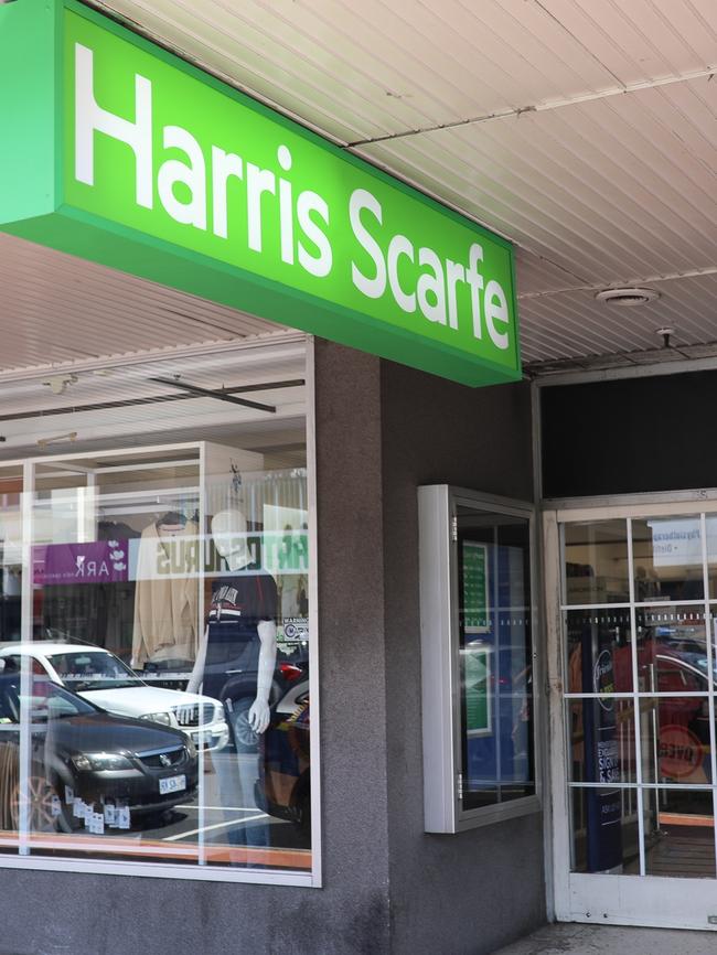 Stabbing in Moonah at Harris Scarfe. Picture : Mireille Merlet