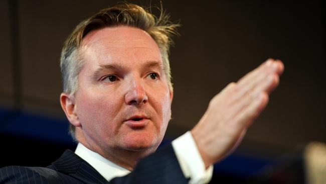 Chris Bowen delivers his budget reply address at National Press Club this week.