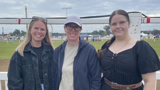 L-R: Emma, Sheree and Chloe Parkin at the Gympie Show 2025.