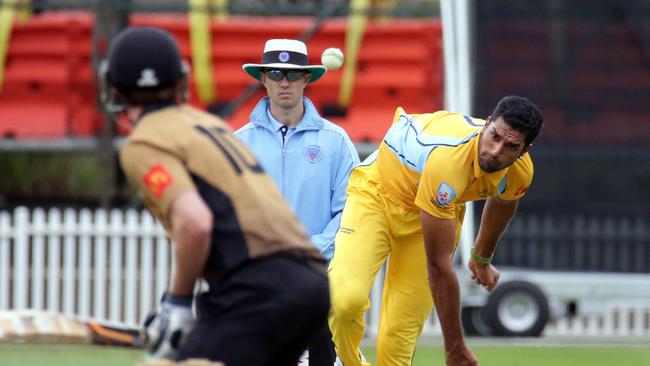 Gurinder Sandhu bowls for the Lions last season.