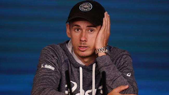 Alex de Minaur has been stranded in Spain for two weeks since local authorities delcared a nation-wide lockdown. Picture: AAP