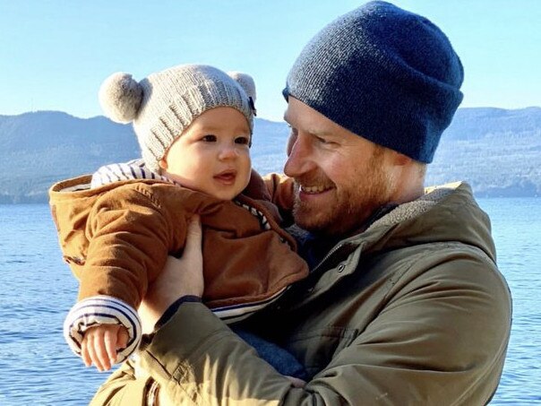 Prince Harry and son Archie on holiday in Canada, their new home. Picture: Sussex Royal