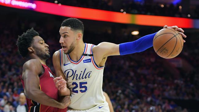 NBA playoffs 2018: Ben Simmons against Aron Baynes, Philadelphia 76ers ...