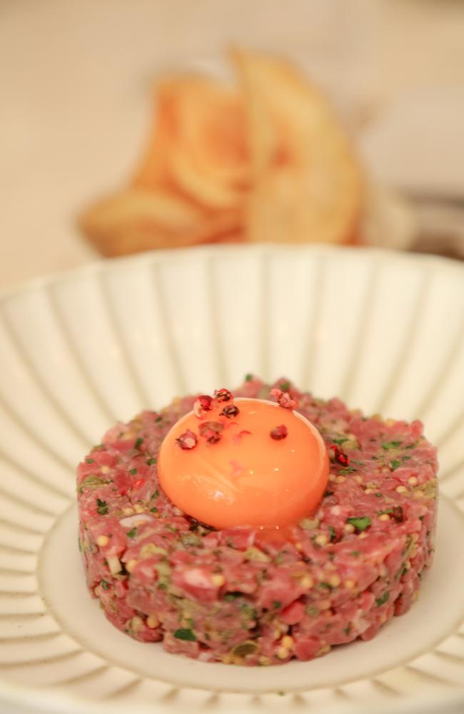 Steak Tartare as Kōst opens on the Gold Coast this weekend. Picture: Glenn Campbell